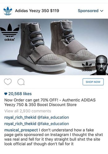 Adidas Goes After Counterfeit Sellers on Instagram