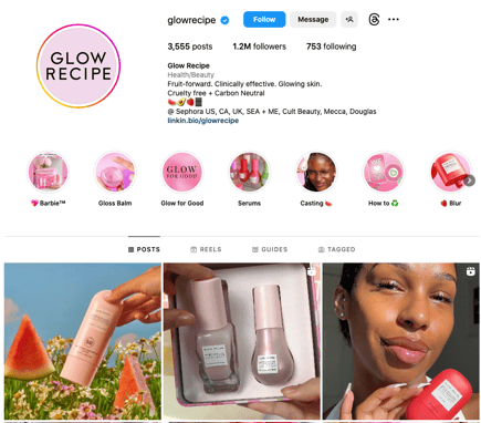 Glow Recipe Instagram Account