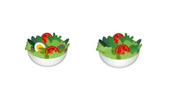 The salad emoji evolution