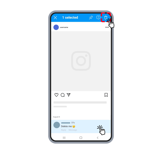 you can t delete instagram comments