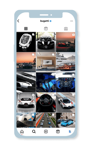 Bugatti's Instagram profile