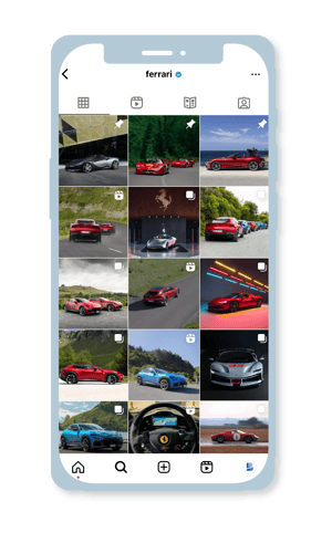 Ferrari's Instagram profile