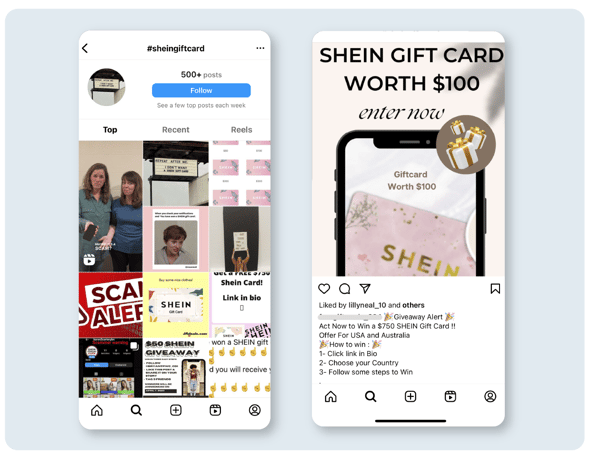 SHEIN Gift Card scam